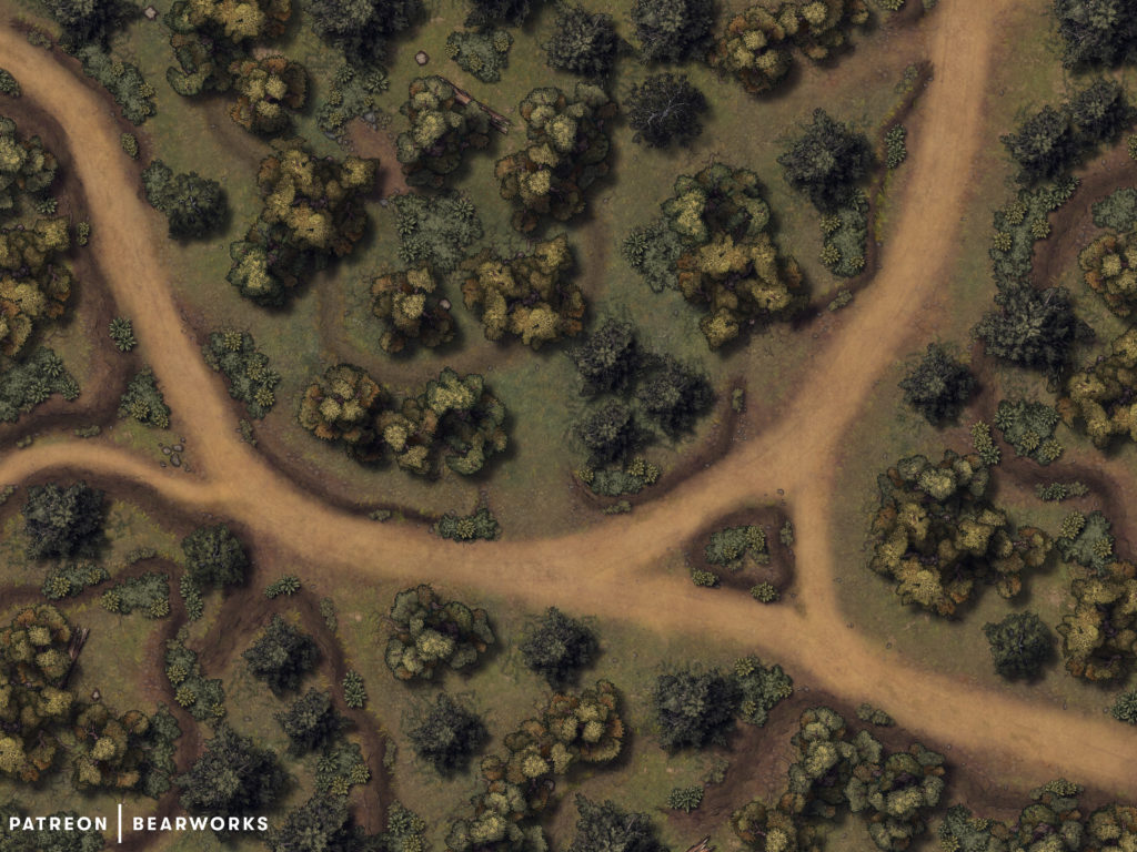 Preview of Rural Road Battlemap