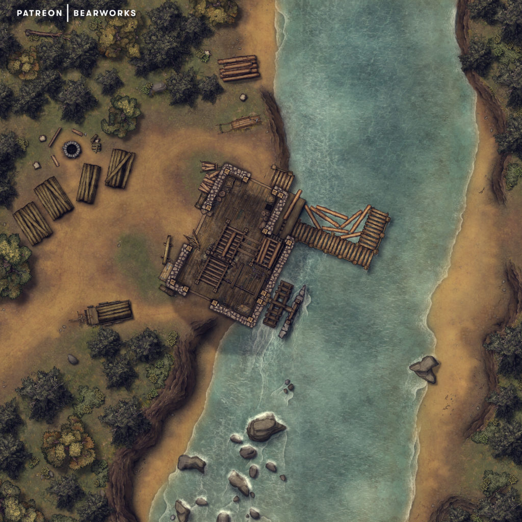Preview of Rural Sawmill Battlemap